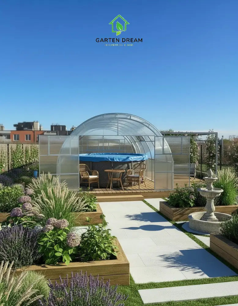 4M High-Arch Greenhouse Pool Cover