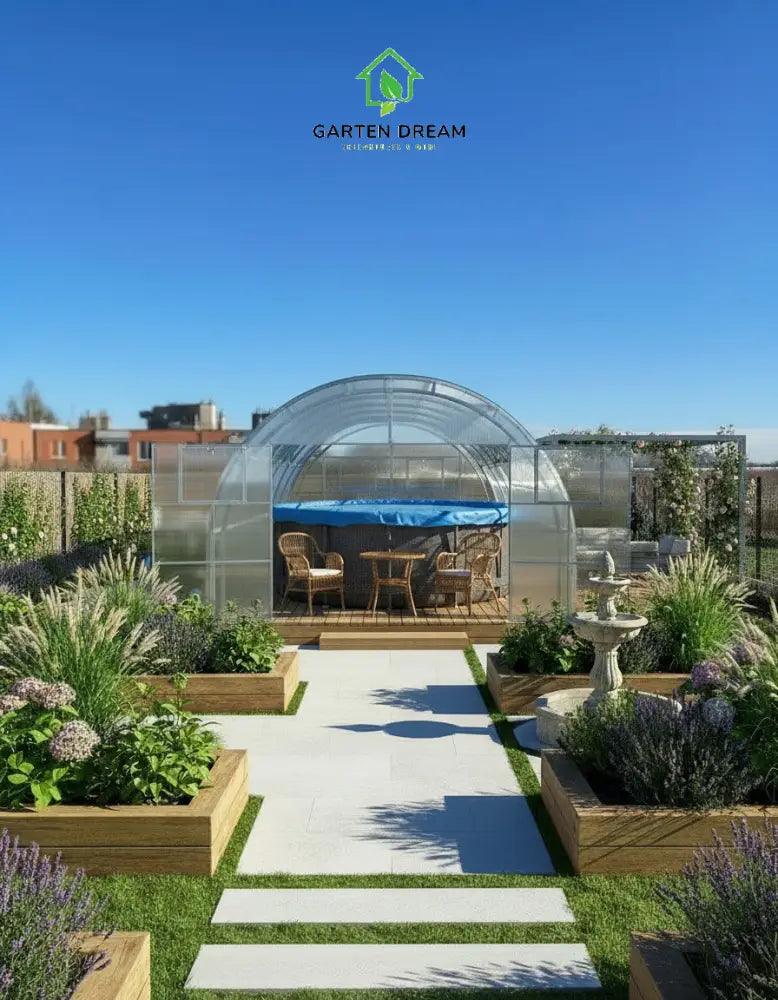 4M High-Arch Greenhouse Pool Cover