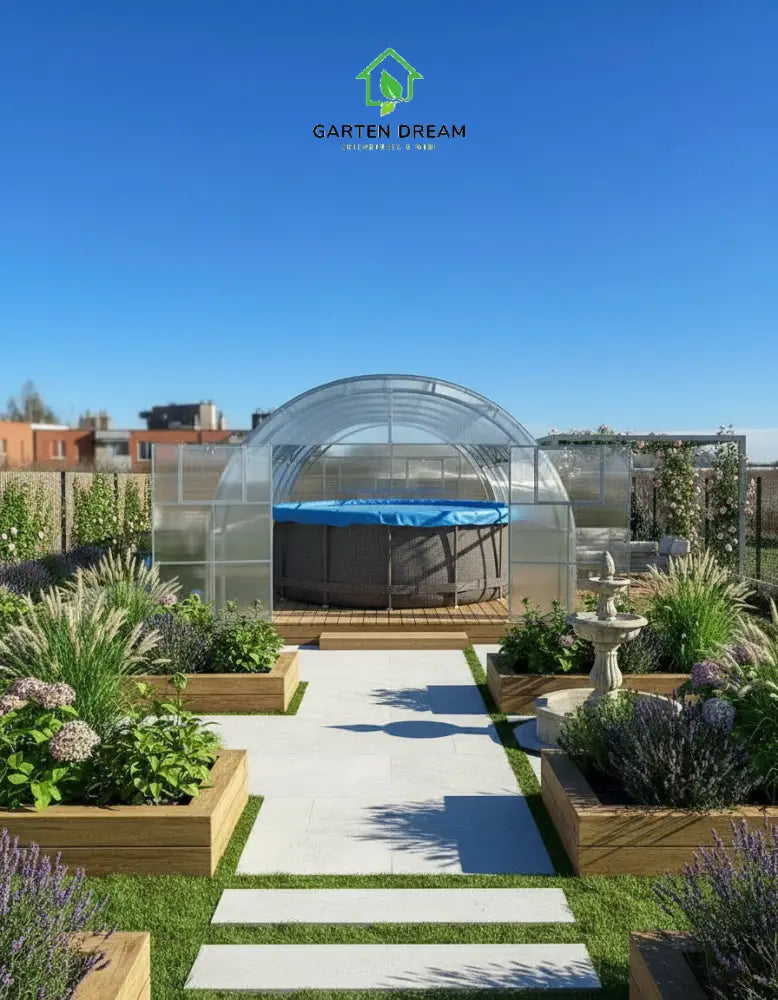 4M High-Arch Greenhouse Pool Cover