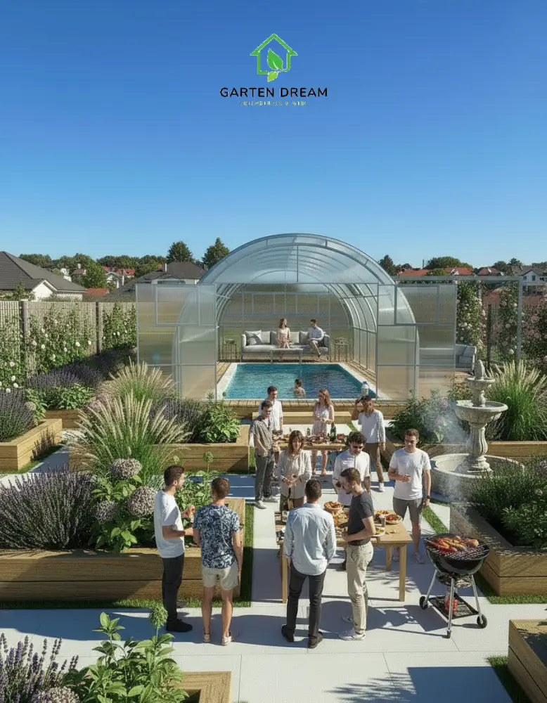 4M High-Arch Greenhouse Pool Cover