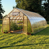 Arched wood greenhouse 5M Double Door Edition