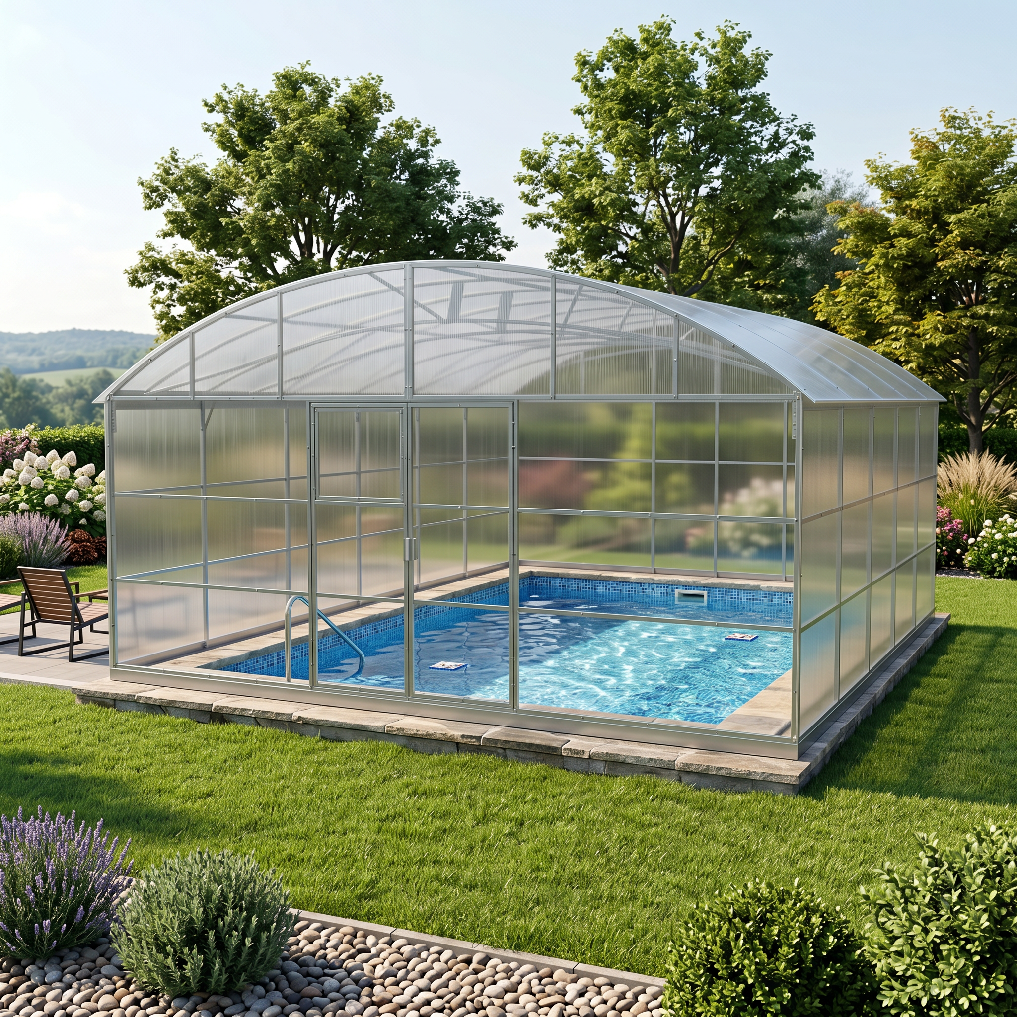 5.5M "Triton" Super Arch Straight-Wall Pool Cover