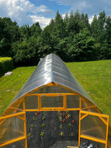Arched wood greenhouse 7M