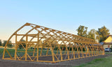 Arched wood greenhouse 7M